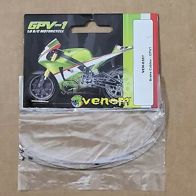 VENOM VEN-0357 Brake Cables For GPV-1 RC Motorcycle Vintage NIP NOS Item # 0357 • $29.95