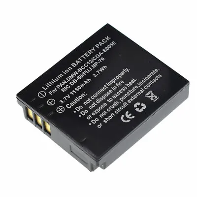 3.7V Li-ion Battery For PANASONIC Lumix DMC-FX07 MODEL NO CGA-S005E/1B DMW-BCC12 • £7.80