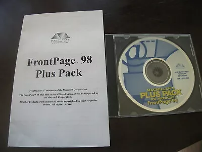 Macmillan's Plus Pack For Microsoft FrontPage • $5.99