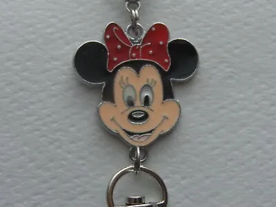 Disney World Minnie Mouse Stainless Steel Adjustable Lanyard Id Badge Key Holder • $4.99