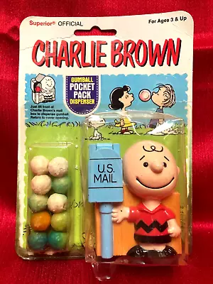 New (sealed)vintage Peanuts / Snoopy Charlie Brown Gumball Pocket Pack Dispenser • $88