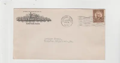 1938 Palmer Bros Engines Inc - Cos Cob Connecticut Canceled Cover • $1.99