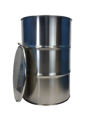 55 Gallon Stainless Steel Barrel Drum Open Top 1.0mm Thick NEW • $435