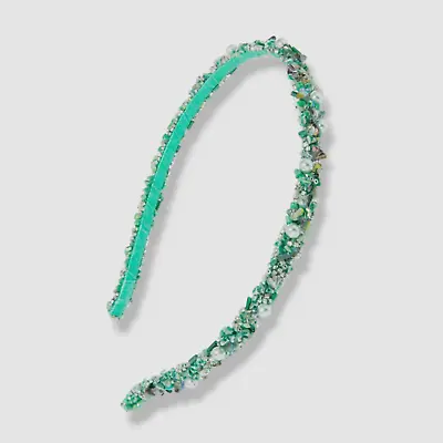 $380 L. Erickson Women's Green Embellished Luisa Headband • $121.98