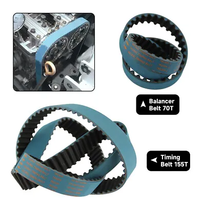 HNBR Racing Timing Belt + Balance Belt For Honda Accord Prelude H22 DOHC VTEC • $58.90