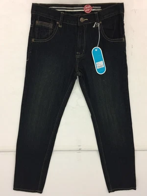 Blue Zoo Boys Jeans Size 14 Years Navy Skinny Pockets Belt Looped Zip Used F1 • £6.99