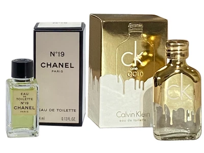 £31.99 • Buy Women Miniature Mini Perfume Travel X2 Calvin Klein CK One Gold Chanel 19