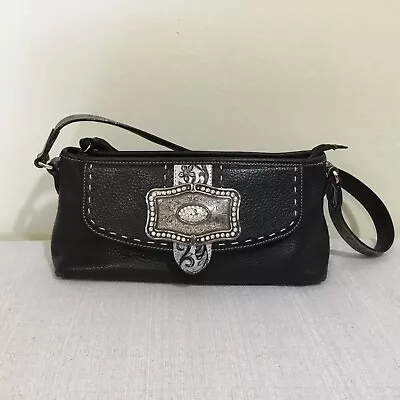 Brighton Black Leather Studded Shoulder Bag D305158 • $24.97