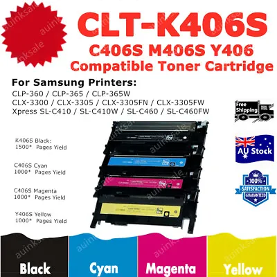 Compatible Toner 406S CLT-406S For Samsung CLX3300 CLX-3305FW CLP360 CLP-365W • $22.50