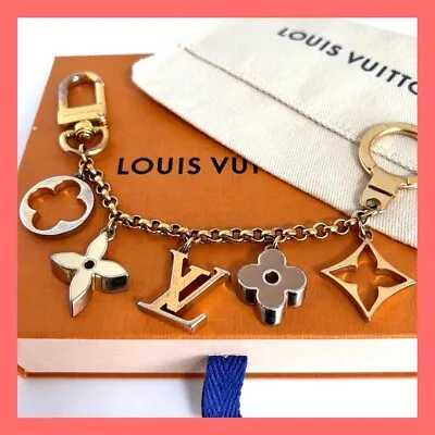$334.40 • Buy Louis Vuitton Key Ring Fleur De Monogram M65111 LV Logo Bag Charm Used
