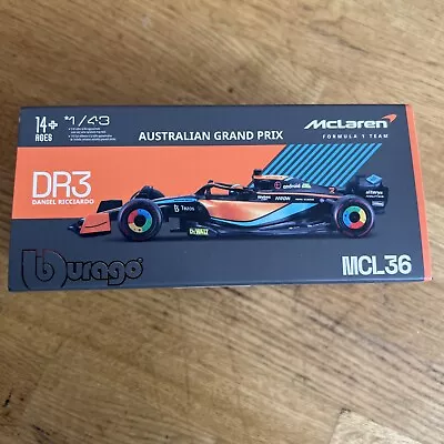 MINICHAMPS McLaren MCL36 Mercedes F1 GP Bahrain Sakhir 2022 Diecast Car • £17.99