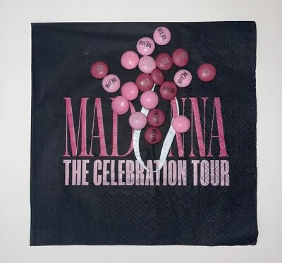 Madonna The Celebration Tour Candy M&Ms + VIP Napkin Exclusive Rare Promo • $49.99
