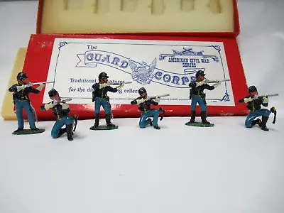 The Guard Corps Civil War Toy Soldiers UNION Cavalry 6 Pc Set 1a Kneeling Firing • $34.99