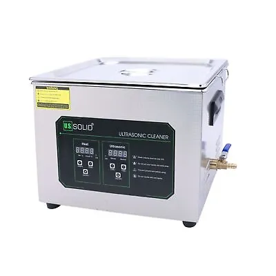 U.S. Solid Ultrasonic Cleaner 15L 4gal 40KHz Stainless Steel • $259.39