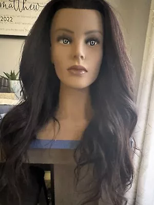 Human Hair Mannequin Head 24inch Hair Like Pivot Point Omc Dark Skin Cosmetology • $300
