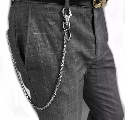 £13.84 • Buy New Stainless Steel Pants Trousers Waist Keychain Biker Rock Wallet Chain