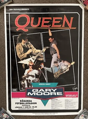 $305.69 • Buy Queen Stockholm Original Concert Poster 1986 