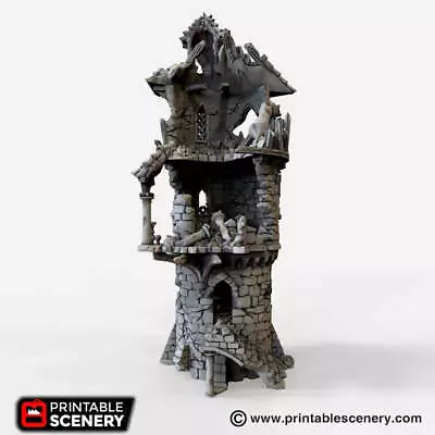 Ruined Wizard Tower - The Lost Islands 15mm 28mm 32mm Wargaming Terrain D&D DnD • $19.88