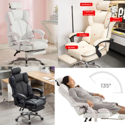 $159.20 • Buy Gaming Chair Ergonomic Swivel Reclining Leather Desk Executive Office Chair