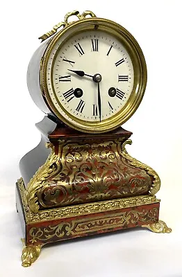 £725 • Buy Antique French Boulle Mantel Clock With Unusual Shape And Ormolu Mounts