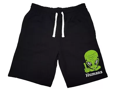 Men's Alien Finger Humans F174 Fleece Shorts Sweatpants Jogger Area 51 Space UFO • $23.99