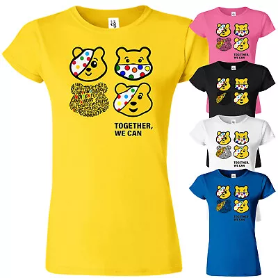 £11.99 • Buy Spotty Day 2022 Pudsey Bear T Shirt Children In Need Mask Ladies Top Tee Charity