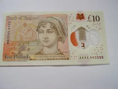 AA44 Bank Of England £10 Ten Pound Note THE QUEEN Plastic/Polymer AA44 562288 • £22.50