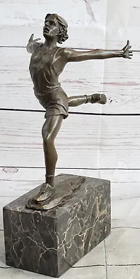 Miguel Lopez Sculpture Olympic Runner Athletics Bronze Signed Figure • $149.50