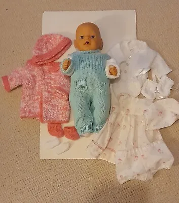 Zapf Creation Baby Born Doll - 16  4 Outfits • £14.50