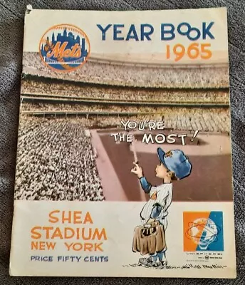 1965 NY Mets Yearbook Opening Day Edition Stengel Spahn Berra Kranepool VG-EX • $12