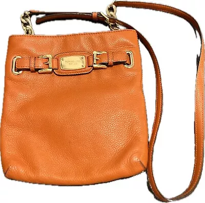 ❤️Michael Kors Burnt Orange Pebbled Leather Crossbody Purse Gold Hardware 🧡 • $25