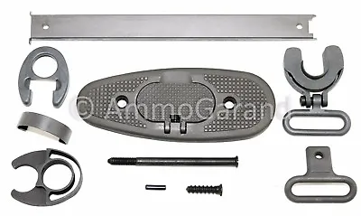 M1 Garand Butt Plate Stock & Hand Guard Metal Parts Set W/ Lower Band & Pin Grey • $63.95