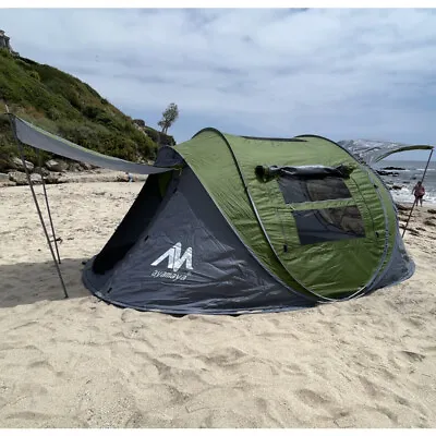 AYAMAYA 3-4 Person Pop Up Tent For Camping Waterproof Instant Family Automatic • $73.99