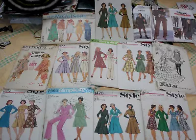 £12 • Buy Bundle 12 Vintage Retro Sewing Patterns. Ladies 70s Day Dresses Etc
