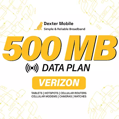 500MB Data Plan On Verizon Network With SIM | Tablet | Hotspot | Router & More • $10