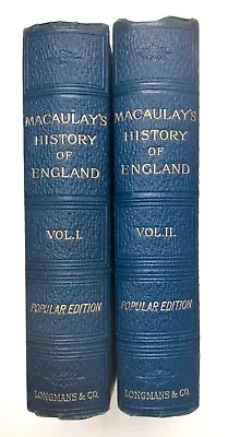 £24.95 • Buy MACAULAY'S HISTORY OF ENGLAND (Hardback, 1889) Popular Edition - 2 Volume Set