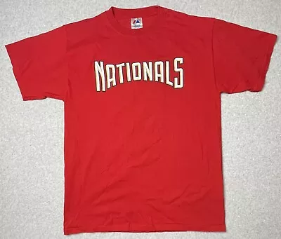 Washington Nationals Majestic MLB Red Vintage Shirt Ryan Zimmerman Size XL • $15.49