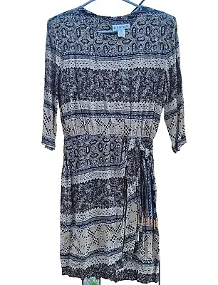 R. J. Stevens By Carol Escritor Vintage Printed Dress Size 12 • $48.99