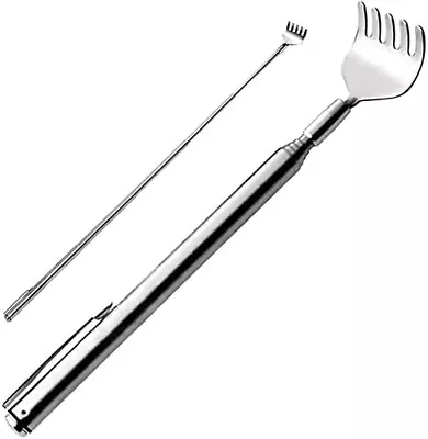 Metal Stainless Steel Back Scratcher Telescopic Extendable Claw Extender QW US • $3.21