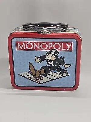 5.5  1997 Monopoly Tin Mini Lunch Box Storage Fast Same Day Shipping Nice • $11.99