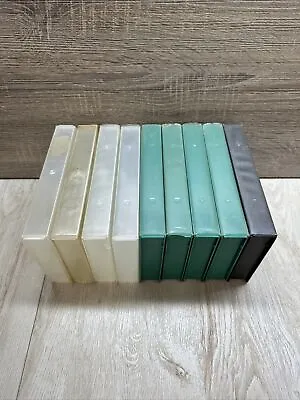 9x Empty VHS Video Cases Clear Green Plastic Storage Upcycle Crafting Replace • $12