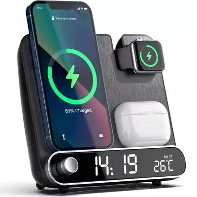 $59.89 • Buy 3in1 15W Wireless Charger Dock Qi Fast Charging For AirPods IPhone Apple Watch