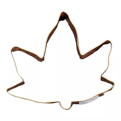 Large Copper Cookie Cutter Maple Leaf Autumn Fall Thanksgiving Canada 6.5  X 6  • $9.99