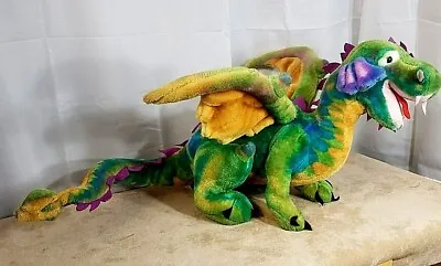 HUGE Melissa & Doug Dragon Plush Tush Tags Wired Wings & Legs Retired XL 45 X24  • $19.99