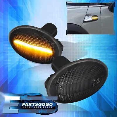 For 07-15 Mini Cooper S R55 R56 R57 R58 R59 Amber LED Smoked Side Marker Lights • $11.99