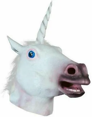 £7 • Buy White Rubber Horse Head Mask Panto Fancy Dress Cosplay Halloween Adult Costume