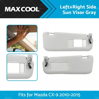 1 Pair Car Sunvisor Sun Visor Gray Front RH & LH Fits For Mazda CX-9 2010-2015 • $100