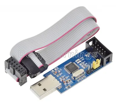 USBASP/USBISP AVR Programmer Adapter 10 Pin Cable USB ATMEGA8 ATMEGA128 • $3.55