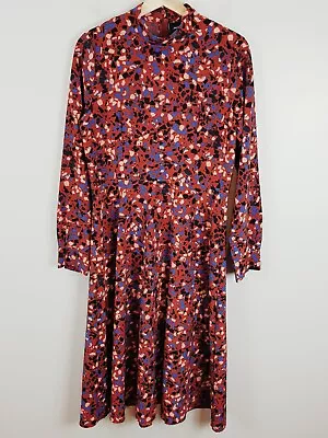 MONKI | Womens Print Long Sleeve Dress [ Size EUR 40 Or AU 12 / US 8 ] • $35.88