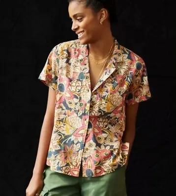 £54.07 • Buy NWT Anthropologie Pilcro Printed Voile Surf Shirt Size S